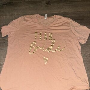 Bella Canvas Pink 'Team Bride' Short Sleeve Tee